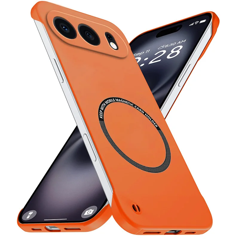 Sleek Frameless Matte Hard Case with MagSafe-Compatible Wireless Charging and Anti-Shock Protection