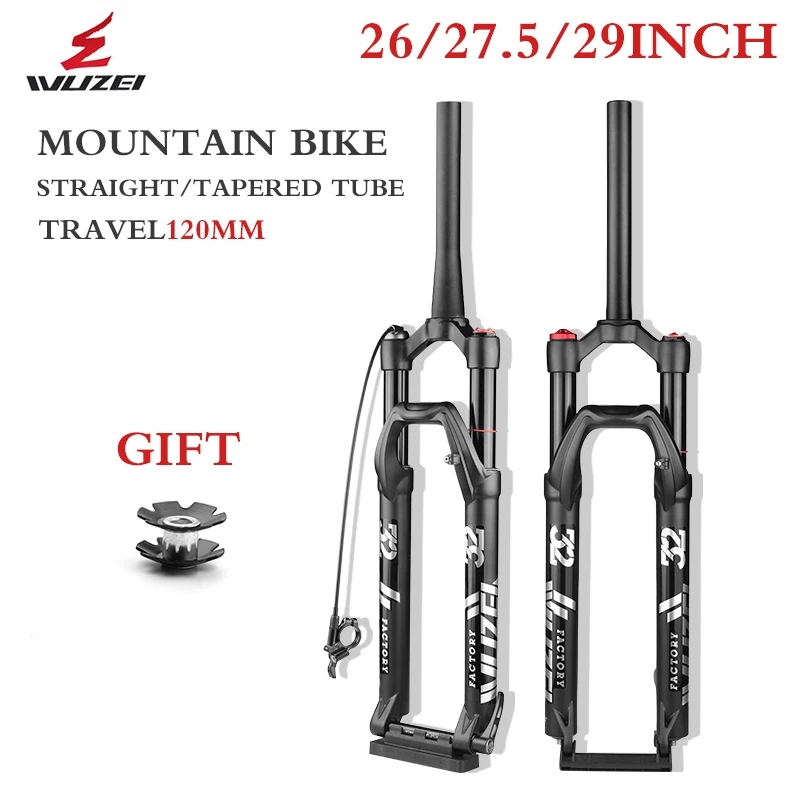Wuzei Mtb Forcella Per Bicicletta 26/27.5/29 Pollici Sospensione Aria Olio Forcella Spalla/Controllo Filo Mountain Bike Magnesio/Al Forcelle In Lega