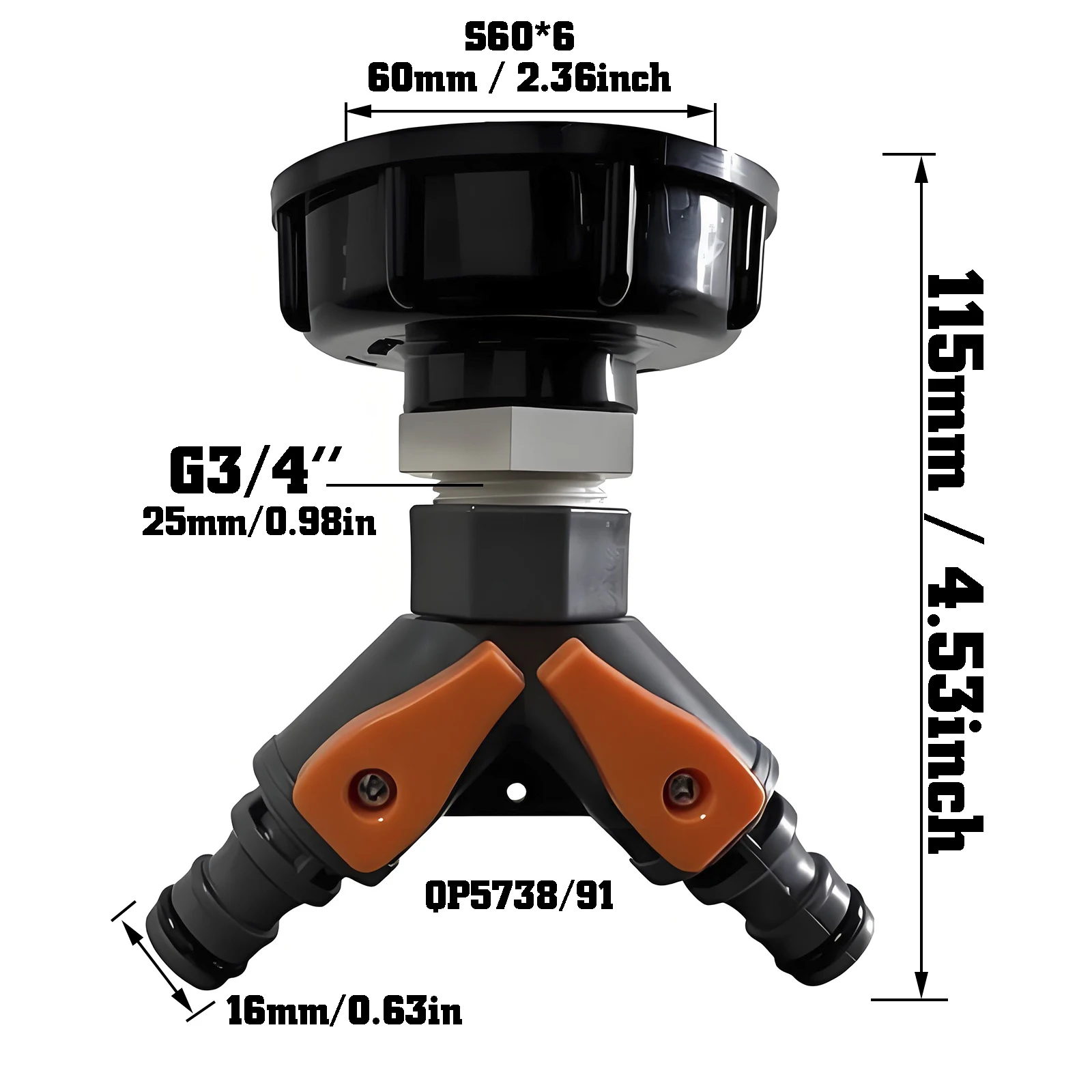 IBC S60*6 Wassertankadapter Gartenschlauch-Schnellkupplungen EU BPS Gewindeanschlüsse für Wasserhähne Spritzpistolen Bewässerungssysteme