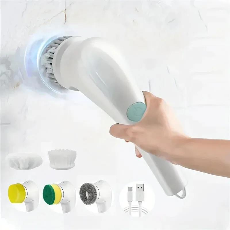 Five in One Multifunctional Electric Cleaning Brush for Bathroom Washing and Kitchen Cleaning Tools 1