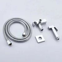 ทองเหลือง Bidet ก๊อกน้ําทอง/ปืนสีเทามือถือห้องน้ํา Bidet Sprayer ชุดสุขอนามัยห้องน้ําเดี่ยวน้ําเย็น TAP ทําความสะอาดด้วยตนเอง 6