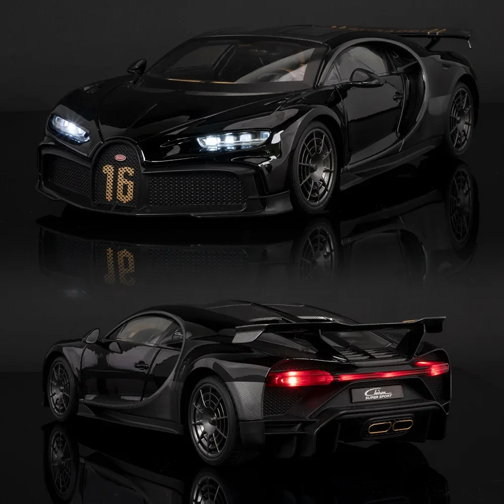Big Size 1:18 Bugatti Chiron Supercar Model Colletable Miniature Voiture Home Decor Diecast Toy Vehicle Children Boy Toy Gift 2
