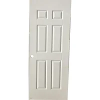 One-stop Service Cheap Steel Wood Interior Door WPC 6 Panel Bedroom Doors With Lock 1