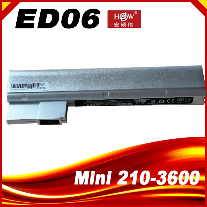 

Серебряный Аккумулятор ED06 ED03 ED06DF для HP Mini 210-2000 Mini 110-3600 614565-741 629835-001 629835-141 629835-151