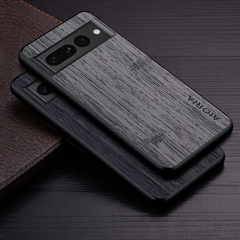 Luxurious Bamboo Wood Pattern Leather Phone Case – Premium Cover for Google Pixel 7 and 7 Pro