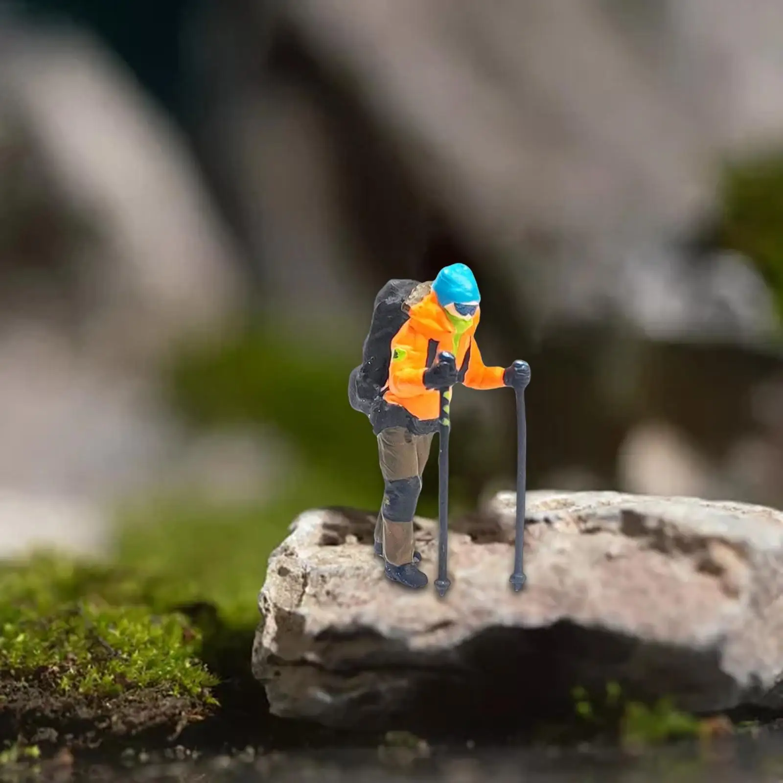 Resin 1/87 Climbing People Figures Mountaineering People Figures for DIY Scene DIY Projects Layout Decor 4
