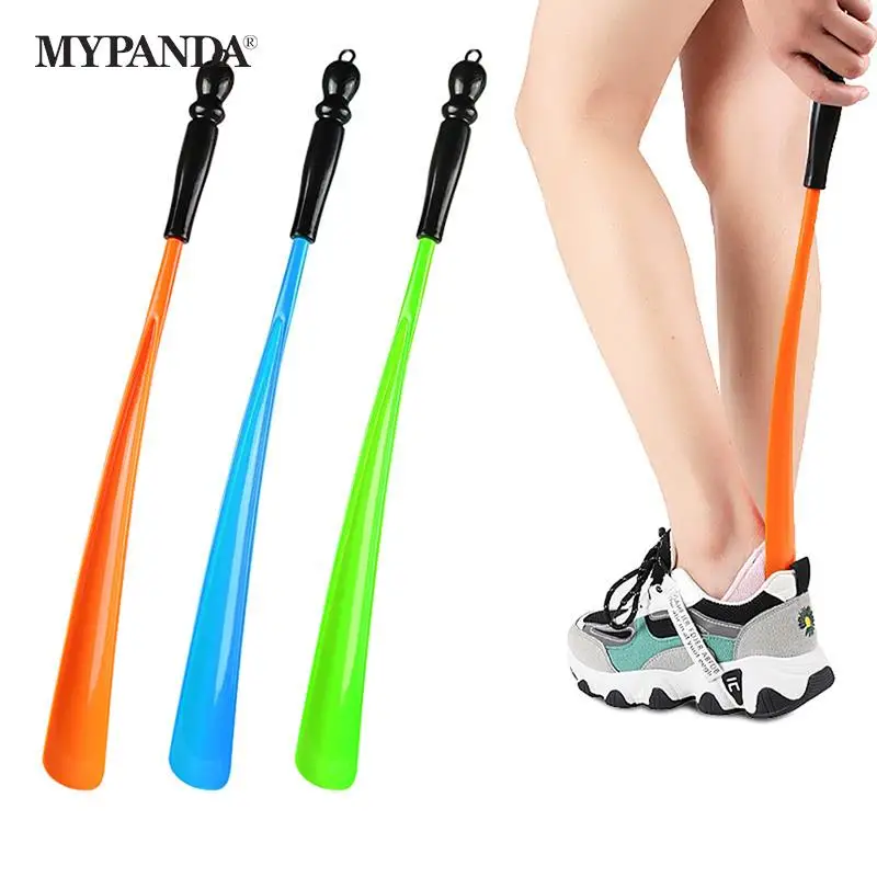 

Plastic Extra Long Shoehorn Lazy Shoe Helper Long Handle Shoes Lifter Pull Shoehorn Slip Handle Long Shoehorn Random Color