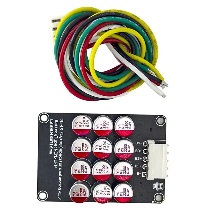 Égaliseur actif de cellules batterie lithium 4S CABE-4S installé sur un pack batterie avec câblage visible