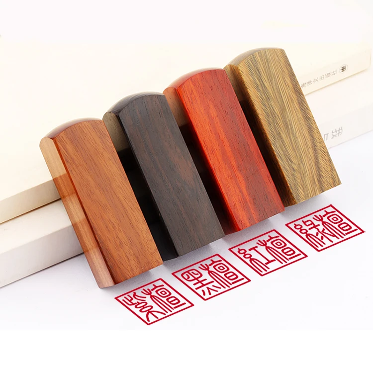 

30-40mm,Free Carve,Padauk Wooden Seal Square Calligraphy Seal Name Stamp Xian Zhang,Laser Carving