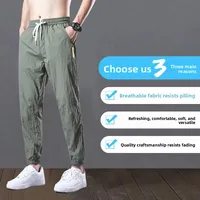 Summer Thin Men's Casual Pants No Metal Workwear for Office Securi Che Doors Youth Faion Loose Fit een Cargo Pants