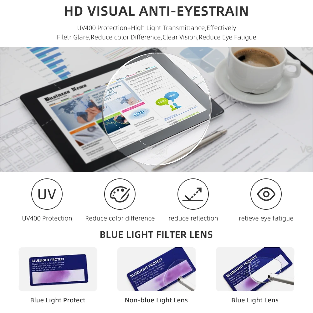 Reading Glasses Anti Blue Light Glasses Blue Film Reading Glasess for Men Women Eyeglasses Lenses to Read Men's Luxury Frame Glasses Acetate Frame