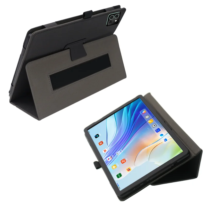 Enhanced Anti-Fall Protective Magnetic Tablet Case with Hand Rest and Two-Fold Stand (8.68-Inch)