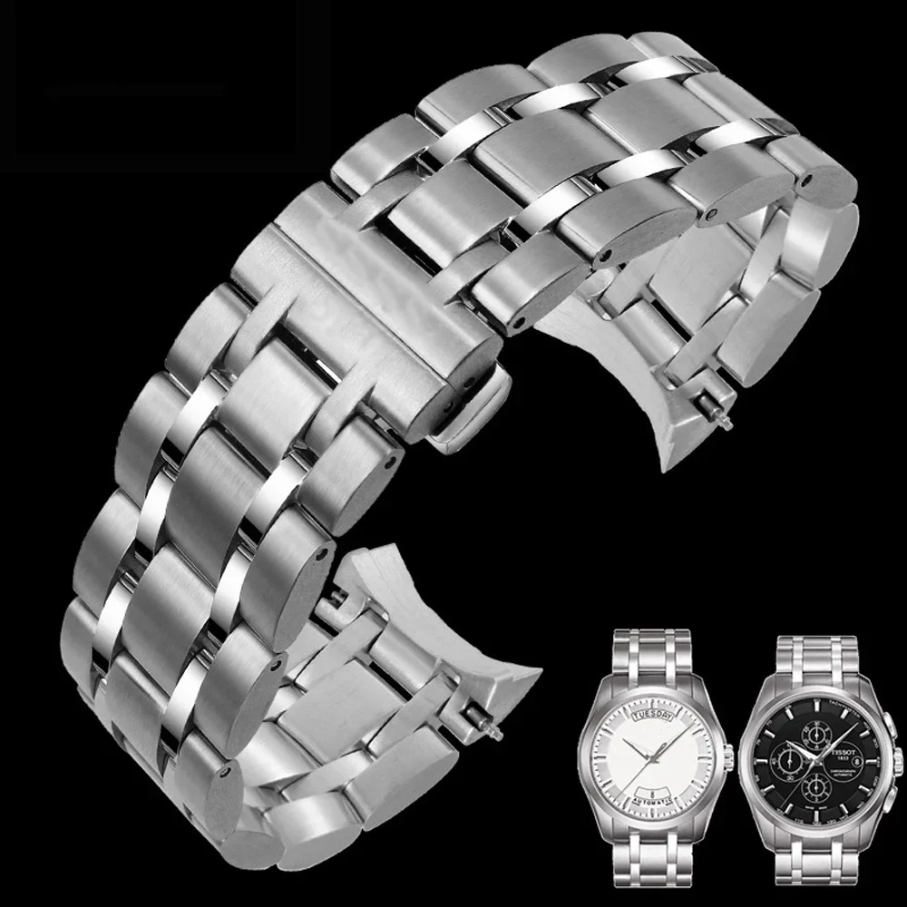 

22mm 23mm 24mm Stainless Steel Man Watch Band For Tissot T035 Couturier Watch Strap Brand Watchband T035617 T035439A Bracelet