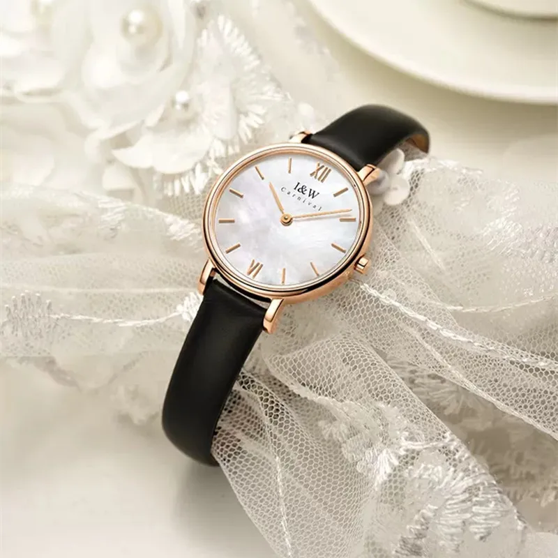 CARNIVAL Brand Fashion Watch For Women Ladies Luxury Quartz Wrist Watch 30m Waterproof Sapphire 6mm Ultra Thin 2023 Reloj Mujer