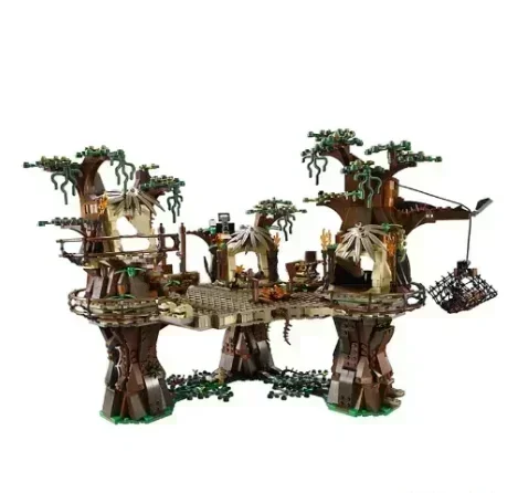 재고 The Ewok Village 빌딩 블록 벽돌 호환 10236 모델 장난감, 소년 생일 크리스마스 선물, 1990 PCs