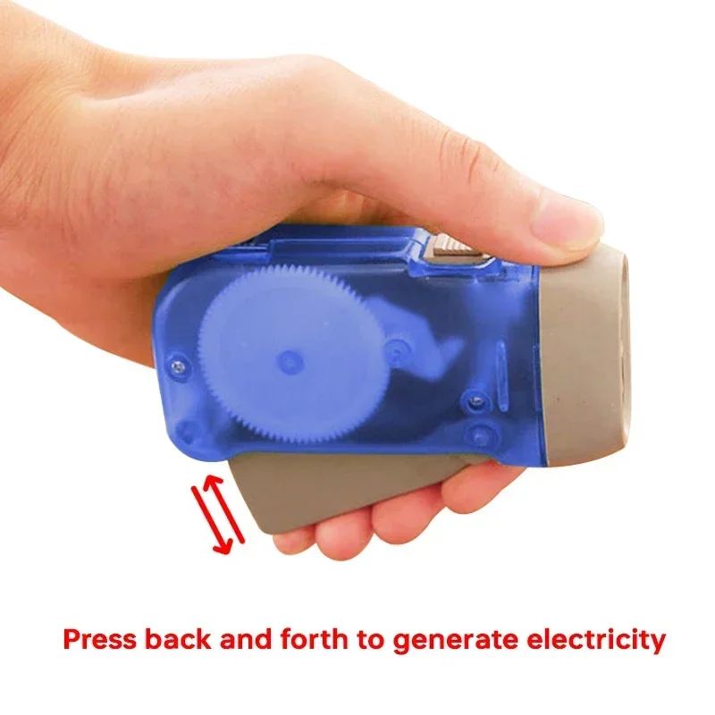 Lampe de poche Portable à 3 LED, presse à main, manivelle, lampe de poche de voyage, générateur manuel, lampe de poche sans batterie