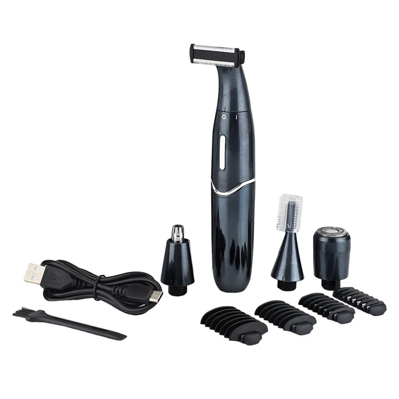 

Epilator Electric Eyebrow Trimmer 4-IN-1 Rechargeable Black ABS Mini Painless Razor Shaver