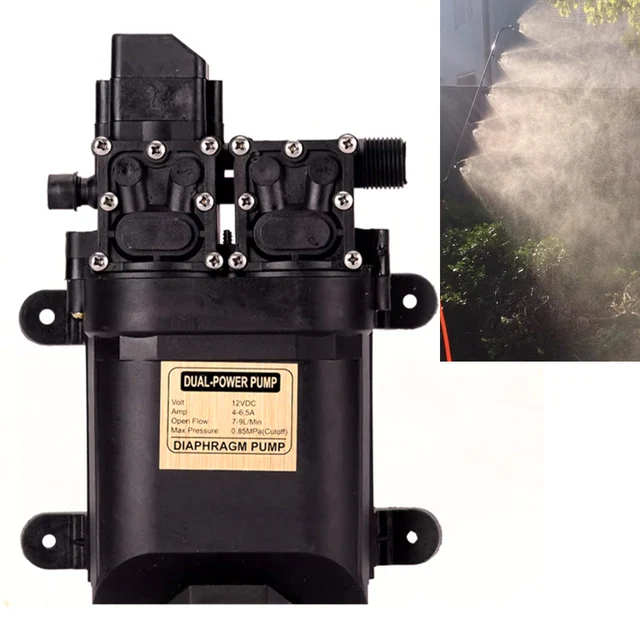 12V การเกษตรไฟฟ้า Sprayer ปั๊มน้ํามอเตอร์ Dual Core Self-Primming แรงดันสูง Pesticide เครื่องอุปกรณ์เสริม 1