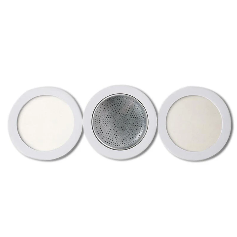 Coffee Pot Silicone Seal Ring 3 Silicone Gaskets 1Pc Aluminum Filter Moka Pot 3/6/9/12 Cup Moka Express Coffee Bottle Replacement