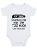 Don't Panic Sometimes I Puke When I Drink Too Much, Funny Baby onesie Baby Essentials Baby Bodysuit Baby Boy Girl Clothes 1