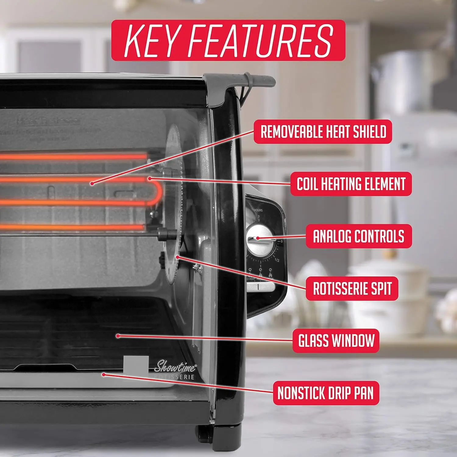 5500 Series Rotisserie Oven, Black 4