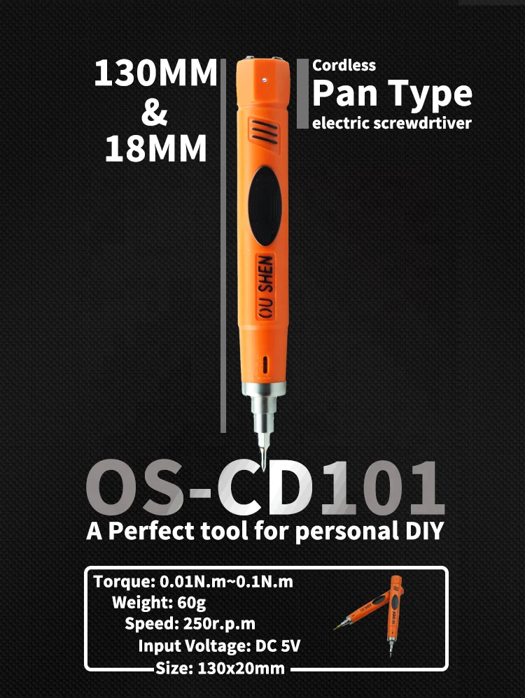 OS-CD101 Precision Mobile Phone Mini Electric Screwdriver for Phone Repair OS Mini Electric Screwdriver precision screwdriver kit magnetic torx hex screwdriver bit multifunctional mobile phone pc electronic product repair tool