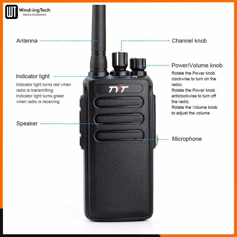 TYT MD 680 Digital/Analog Walkie Talkie 10W UHF 400-470MHz VHF 136-174Mhz Single Band IP67 Waterproof Dual Time Soft Ham Radio 4