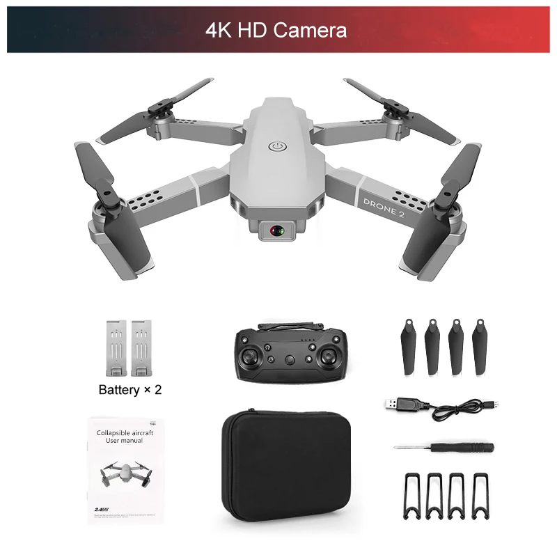 E68 Pro Mini RC Drone 4K HD Professional Camera Wifi FPV Air Pressure Altitude Hold Mode Foldable Quadcopter Toy Kid's Gift rc quadcopter with camera RC Quadcopter