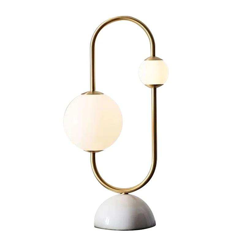 

Nordic Personalized Table Lamp Creative Marble Living Room Post-Modern Minimalist Art Bedroom Table Lamp