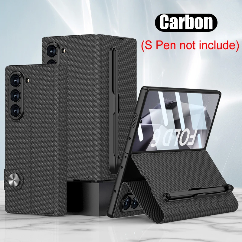 Custodia Flip Cover in Pelle di Lusso per Samsung Galaxy Z Fold 6 con Slot per Penna Pellicola Protettiva in Vetro per Schermo_voghion.com