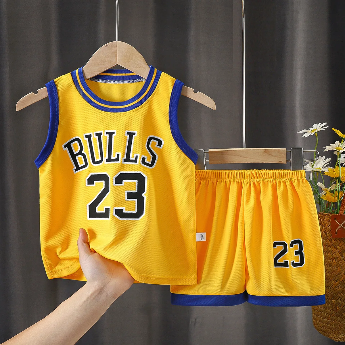 thumbnail image 1 of Conjunto de chaleco sin mangas para niño, ropa de verano, chándal informal fino, ropa para niño, traje deportivo, camiseta + Pantalones cortos, ropa para niño, 1 of 4