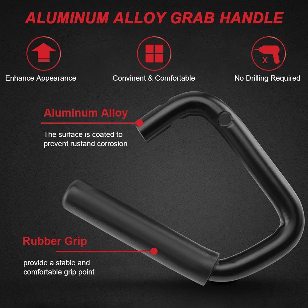 Front Grab Bars Kit Aluminum Alloy Front Grab Handles Front Grab Grip Handle Bars Fit for Jeep Wrangler JK JKU 2007-2018