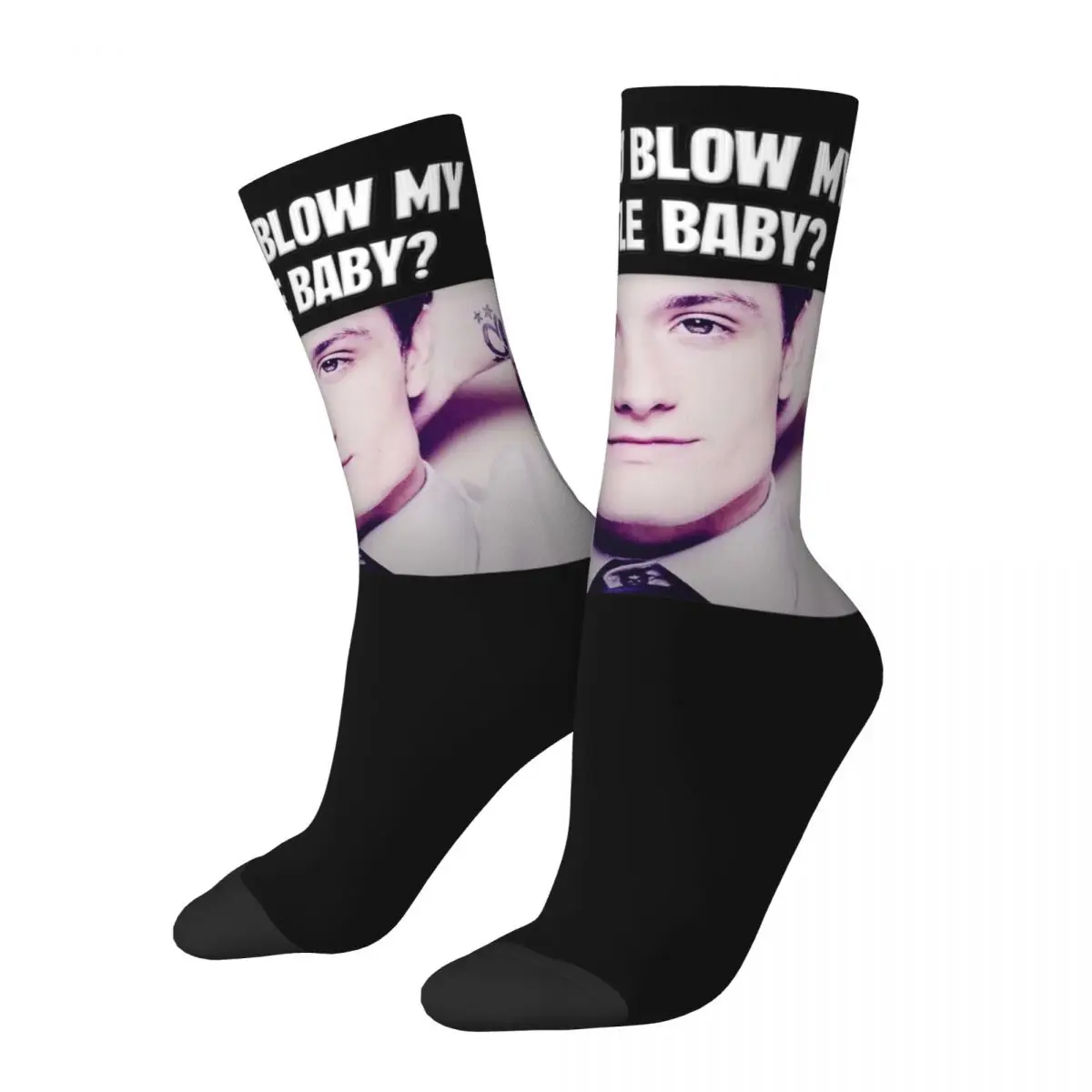 

Winter Warm Fashion Unisex Josh Hutcherson Socks Can You Blow My Whistle Baby Sweat Absorbing Basketball Socks