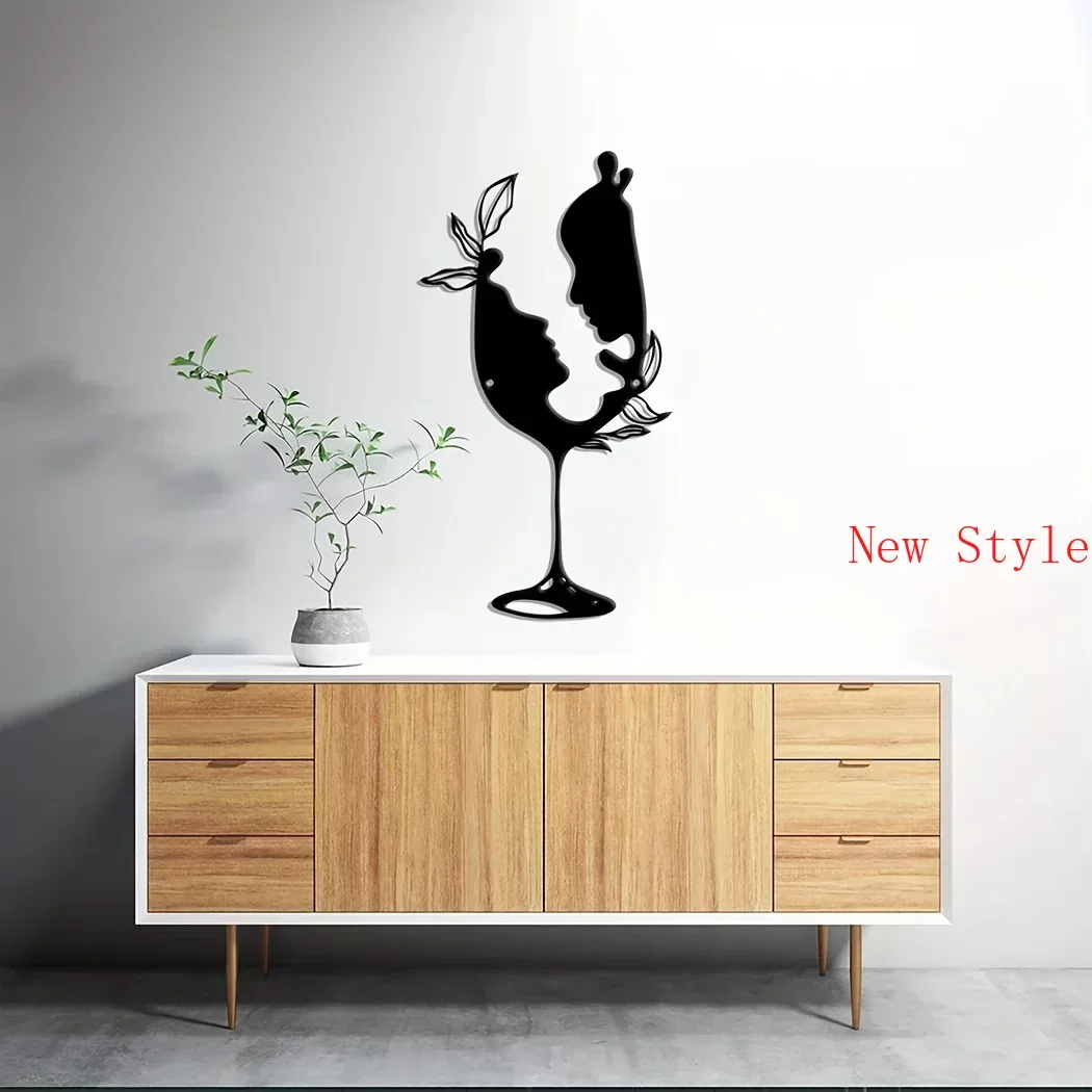 

1pc Metal Home Decor Metal Woman in Glass Wall Decor Woman in Glass Wall Art Woman Metal Wall Decor Line Livingroom Home Decorat