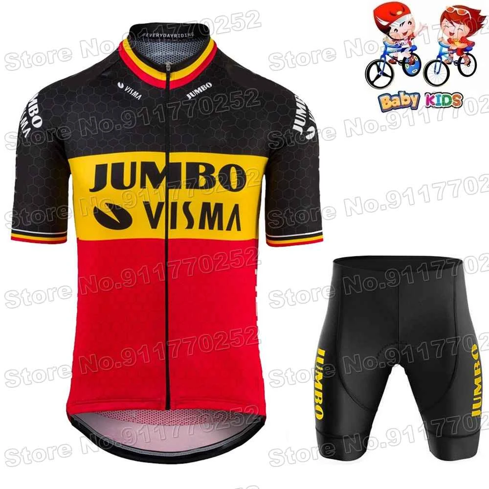 voorzien Binnenwaarts gewoontjes Kids 2022 Jumbo Visma Wielertrui Set België Kampioen Jongens Meisjes  Fietsen Kleding Kinderen Ras Racefiets Pak Fietskleding|Wielersport setjes|  - AliExpress