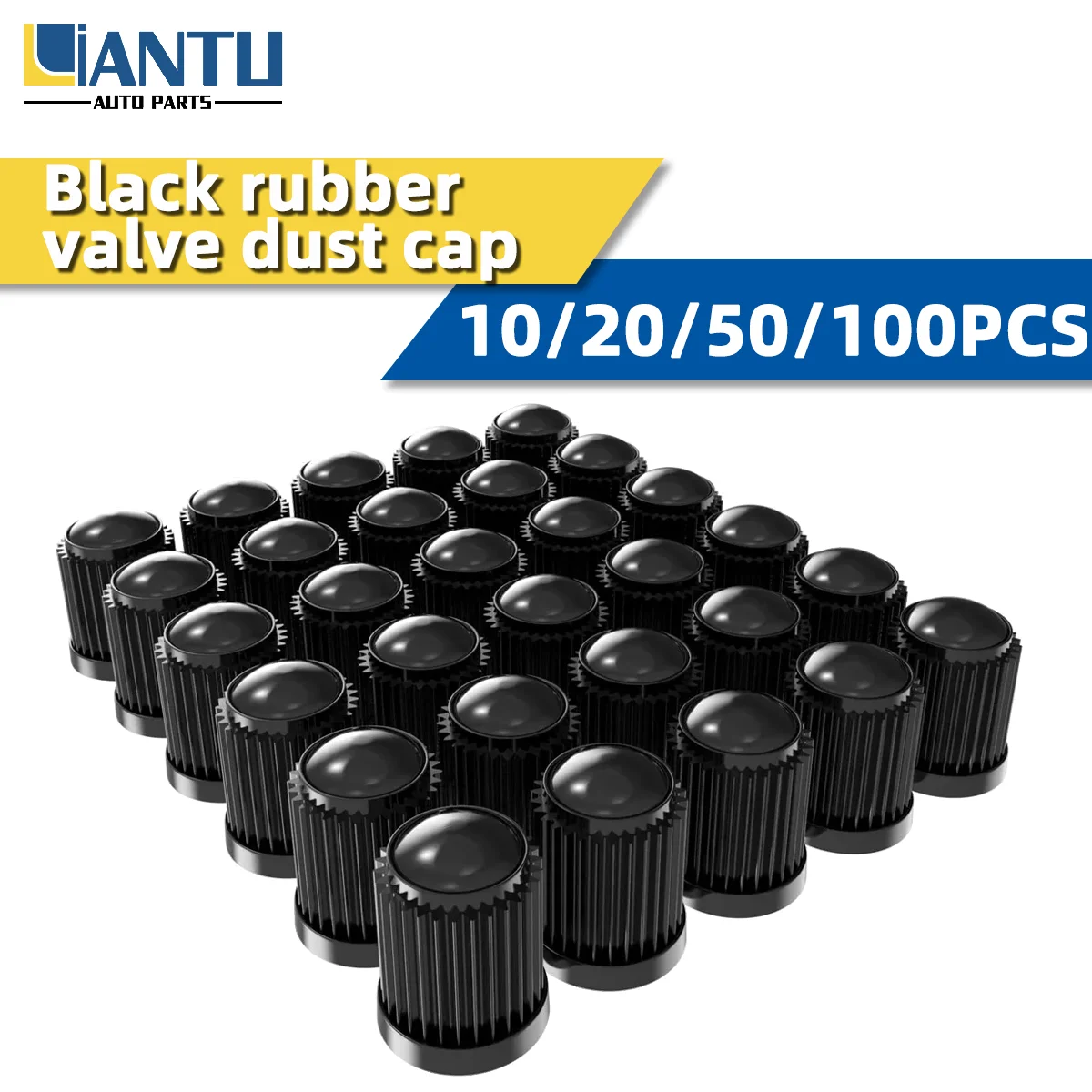 Durable Black Rust-Proof Airtight Valve Caps (10/20/50/100 pcs)
