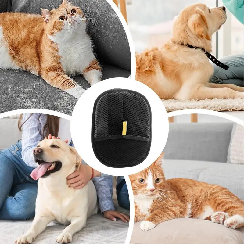 Double-Sided Pet Grooming Gloves Multifunctional Pet Hair Remover Glove Cat Grooming Hair Comb for Bath Clean Massage For Animal pet grooming gloves pet hair remover gloves