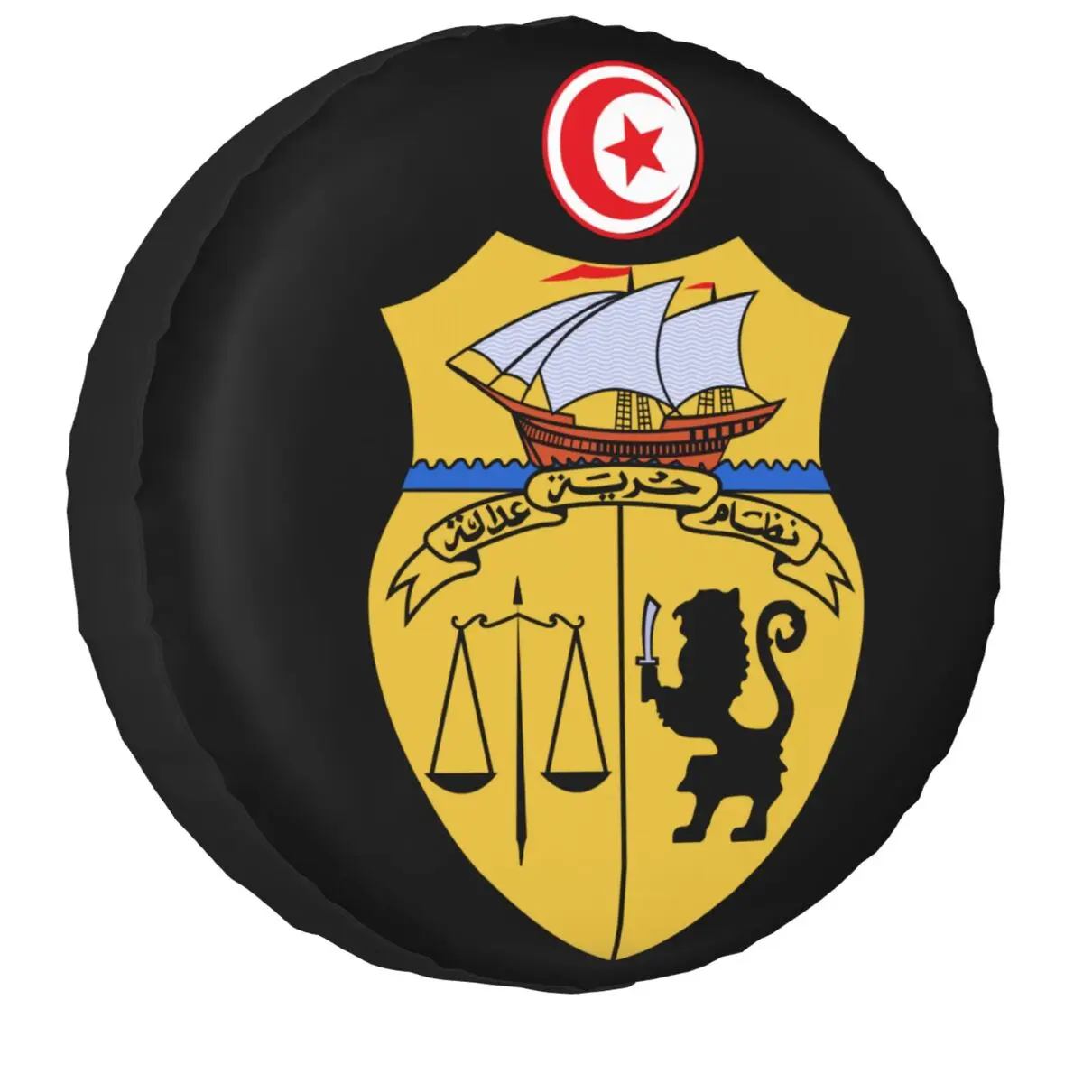 

Герб Туниса под заказ, запасная крышка для шин Mitsubishi Pajero 4WD 4x4 RV, автомобильный протектор колес 14 "15" 16 "17"