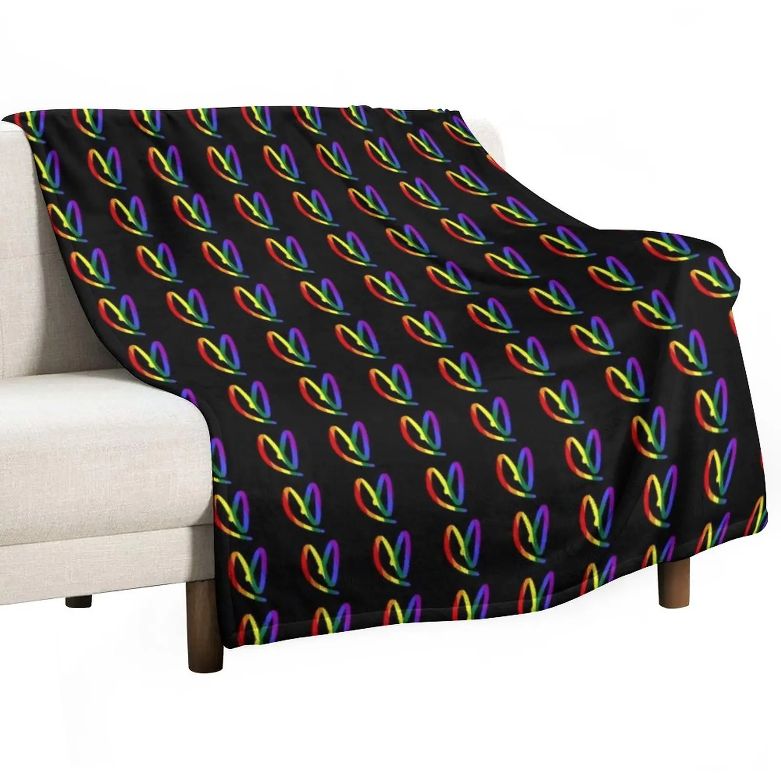 

lgbt lovatic heart Throw Blanket For Sofa Thin Stuffed Blankets Personalized Gift Beach Blanket