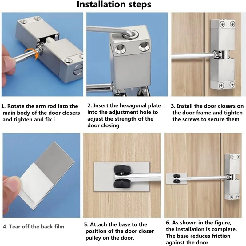 Door Closer Safety Automatic Spring Adjustable
