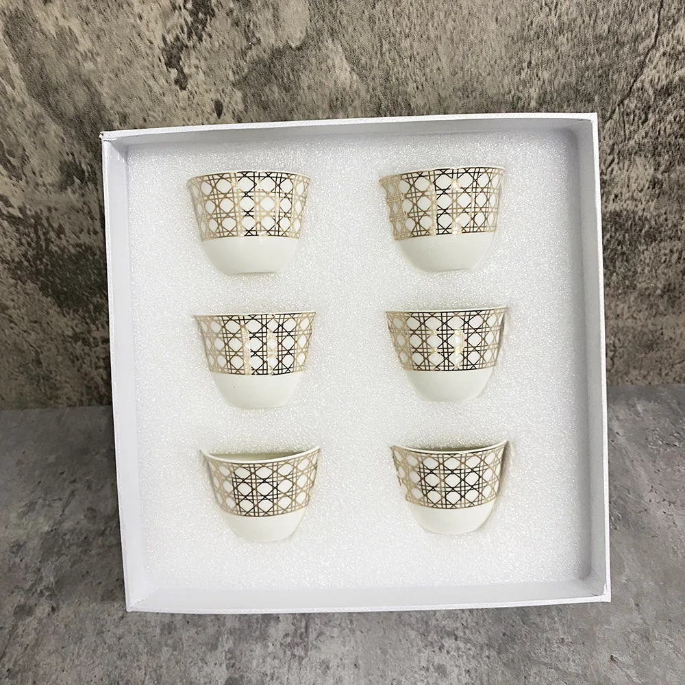 Ceramic Coffee Cup Set 80 ml Classic Esp Espresso Cup And Saucer
