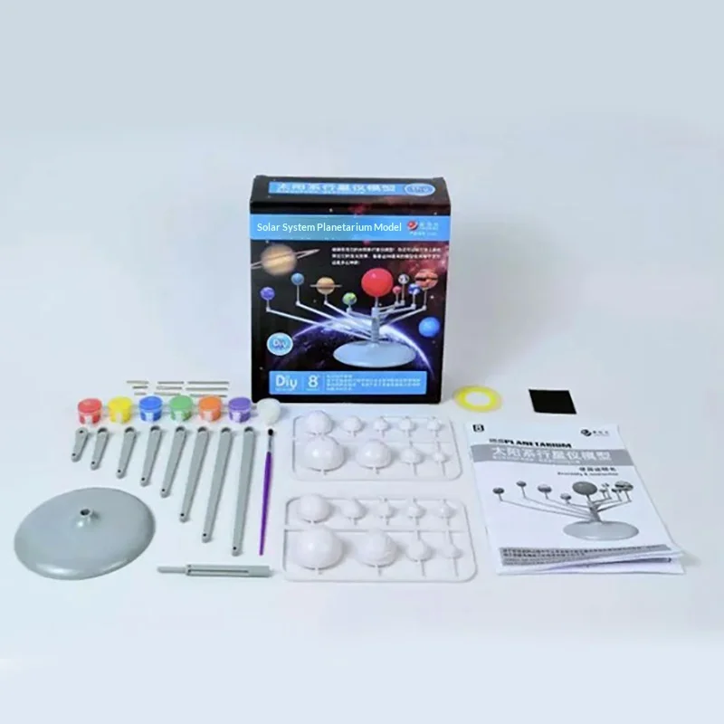 태양계 천문관 모형 DIY 조립 키트 야광 페인트칠 가능 교육용 STEM 과학 장난감 어린이 학교 프로젝트용
