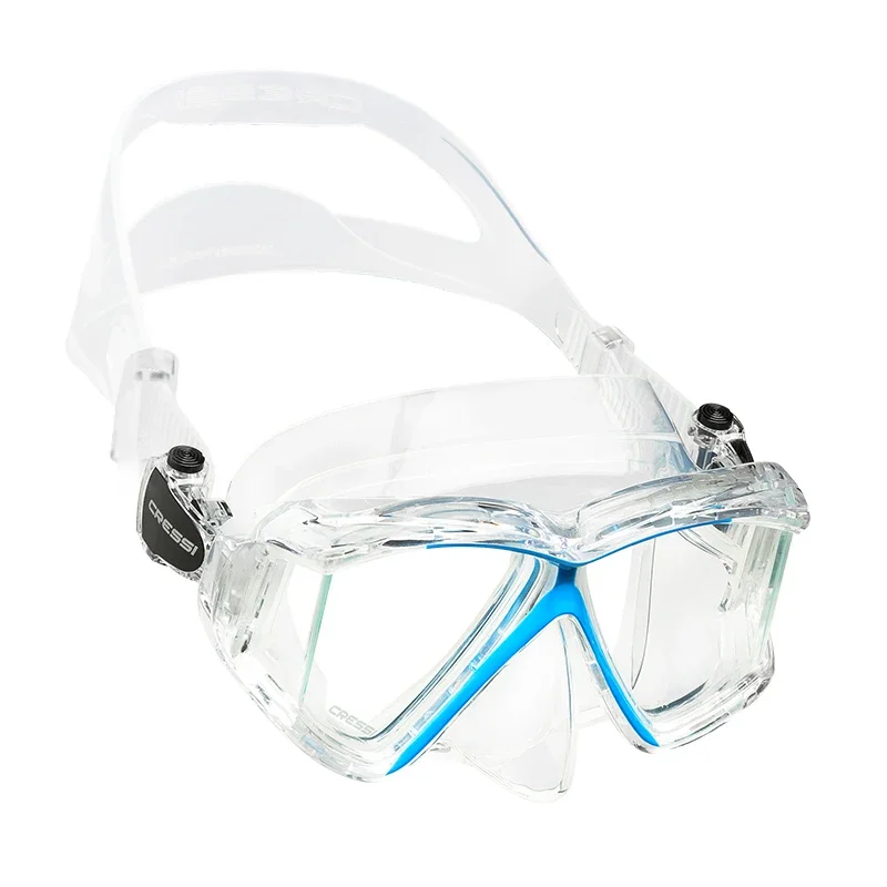 Cressi Scuba Diving Mask Swimming Snorkeling Underwater Professional Tempered Glass Lens Pano4