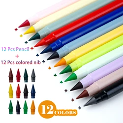 Morandi Colored Erasable Everlasting Pencils - 12-Color Set (24Pcs Color set)
