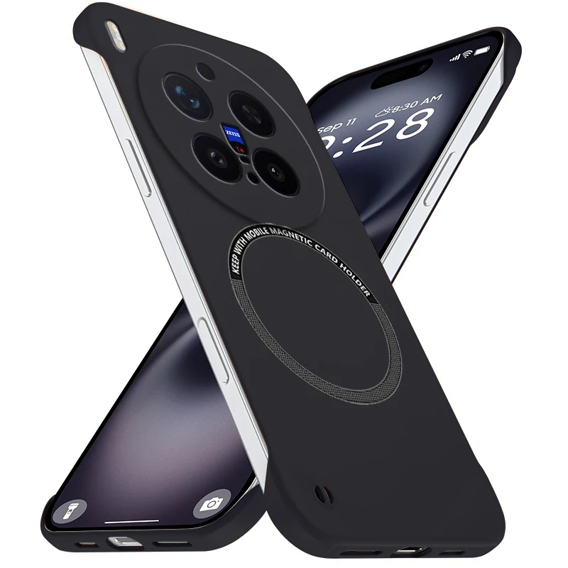 Magnetic Slim Frameless Case - Lightweight Matte Anti-Scratch Hard Cover, Borderless Shockproof Armor