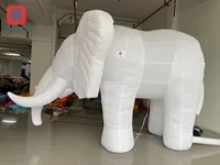 Giant inflatable pure white elephant model amusement park circus interactive bar stage animal model decoration layout 2