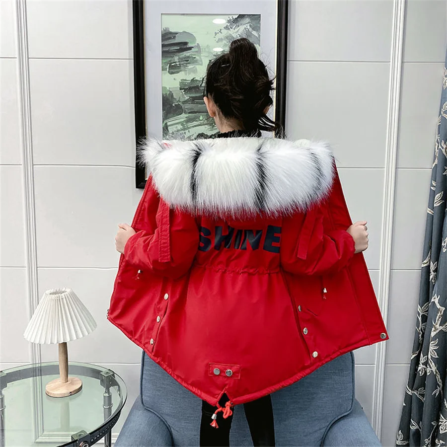 

5-14 Years Teenager Winter Jackets For Girls Coat Thicken Warm Kids Parkas Fashion Hooded Waterproof Outwear Child Clothing