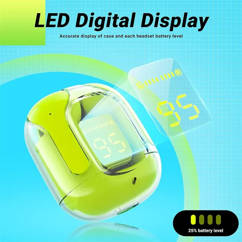 Air31 Tws Earpuds Wireless Bluetooth 5.0 Sport Gaming Headsets Noise Reduction Earbuds Mic Headphones With LED Display Earphones