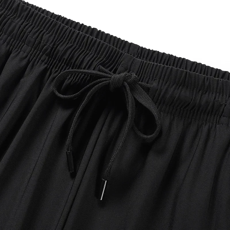 Classic Summer Ice Silk Casual Pants Three Pieces Long Knitted Trousers Comfortable Breathable Skateboarding Sportswear