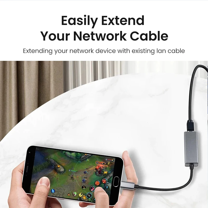 รูปสินค้า อแดปเตอร์ USB-C 100/1000Mbps สาย LAN คุณภาพสูง